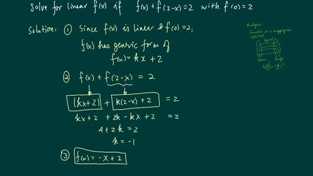 *Recursive Linear Function: Find f(x) if f(x) + f(2-x) =2, f(0)=2 смотреть онлайн