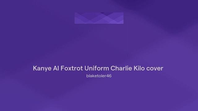 Kanye AI Foxtrot Uniform Charlie Kilo cover смотреть онлайн