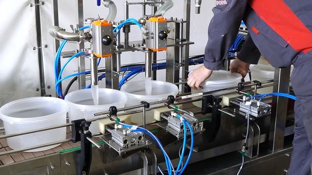 Линия розлива рассола в ПЭТ-вёдра объемом 3-5 л «МАСТЕР» смотреть онлайн