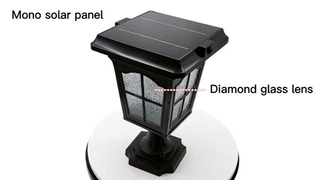 Solar + LED Fence Pillar Posts Lamp, outdoor lighting: garden fences-street-house walls-yard- Patio смотреть онлайн