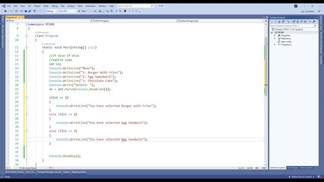 7 - PF 101 If Else If Else and Switch Case Statement [C# Tagalog] смотреть онлайн