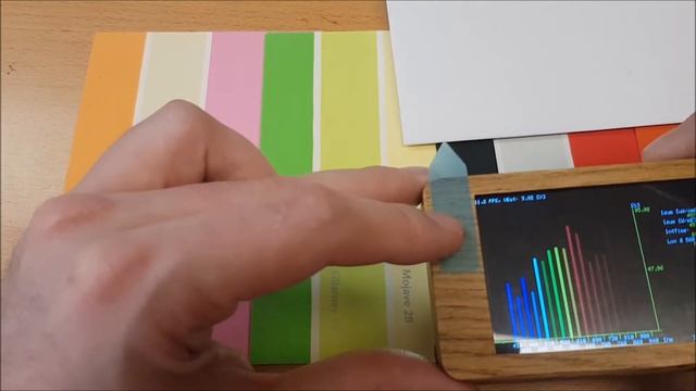 µ-Spec MkII: Reflection coefficient of color samples - Spectroscope UVA-NIR (AS7265x) смотреть онлайн