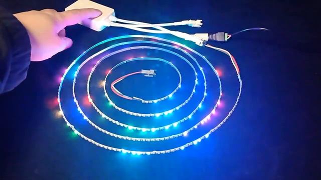 DC5V WS2812 3MM Super Narrow 200LEDs/m Super Density 2020SMD RGB Individually Addressable LED Strip смотреть онлайн