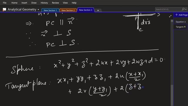 135 Tangent Plane, Point of Contact and Radius of Sphere смотреть онлайн