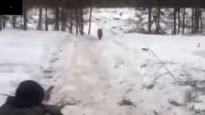 Охотник побег от кабана