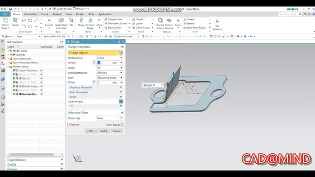 HOW TO MAKE SHEET METAL BRACKET Nx 12 Cad Exercise Tutorial Siemens Nx Tutorial смотреть онлайн