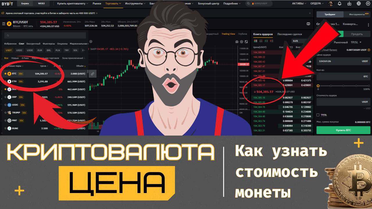 Криптовалюта Цена. Как легко узнать стоимость крипты в реальном времени? смотреть онлайн