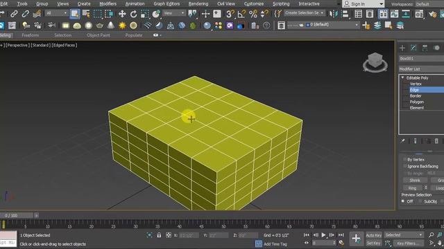 Edge Selection - Ring,  Loop, Shrink And Grow In 3ds Max || Edit Poly  #3dsmax #3dmodeling