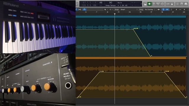 Fostex 3180 spring reverb + Roland Alpha juno 1 смотреть онлайн
