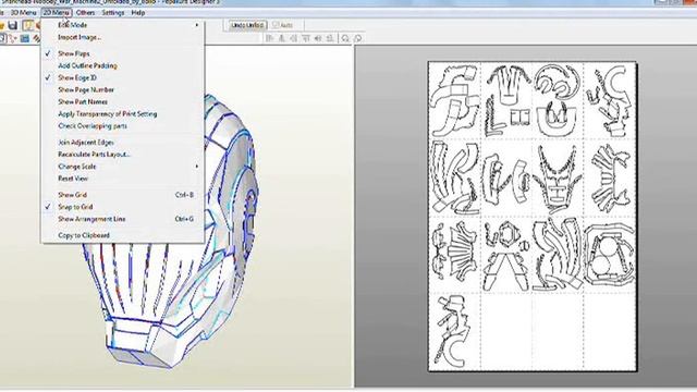 Как сделать шлем железного человека в программе Pepakura. Iron man helmet handmade. смотреть онлайн