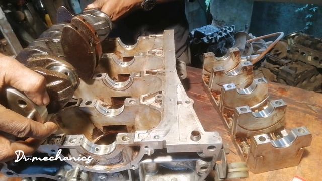 How to install crankshaft, main bearing and thrust bearing. check the end play without special tool смотреть онлайн