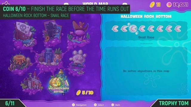 SpongeBob: The Cosmic Shake - Halloween Rock Bottom - All Coins & Golden Spatula 🏆 смотреть онлайн