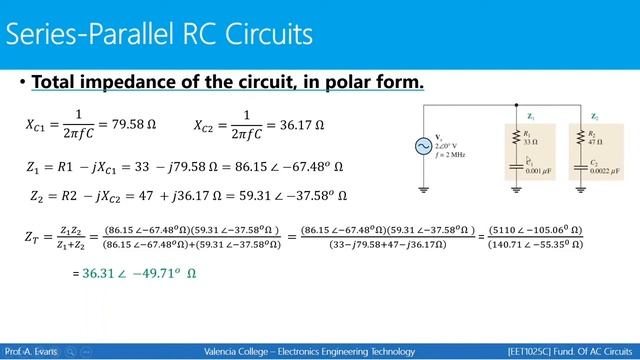 [EET 1025C - Fundamentals of AC Circuits] Series-Parallel RC Circuits Updated смотреть онлайн
