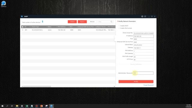 Hikvision - How To Change IP Address In SADP