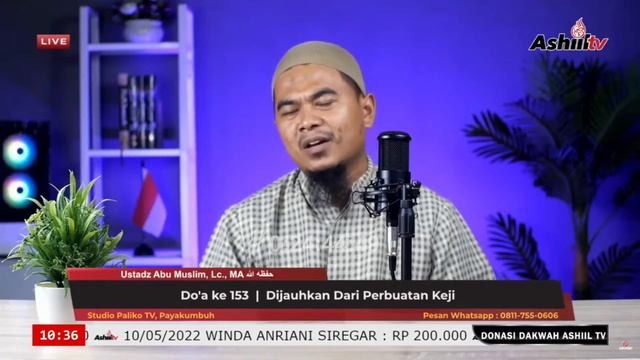 🔴 [LIVE] Do'a ke 153 | Dijauhkan Dari Perbuatan Keji - Ustadz Abu Muslim, Lc., MA حفظه الله смотреть онлайн