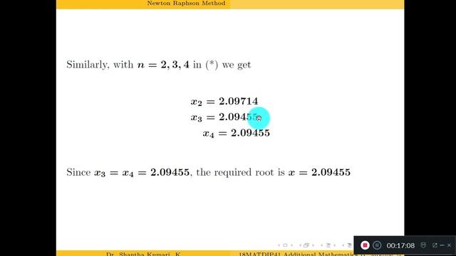 18MATDIP41- Additional Mathematics II-Module 2 - Newton Raphson Method Class 1| Dr. Shantha Kumari смотреть онлайн