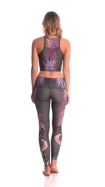 Teeki Pheonix Rising Hot Pant Yoga Leggings | SwimOutlet.com смотреть онлайн