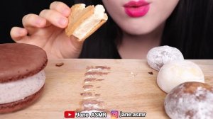 ASMR CHOCOLATE ICE CREAM PARTY *ROLLING ICE CREAM, COOKIE SAND ICE CREAM 초콜릿 아이스크림 먹방 JANE ASMR 제인