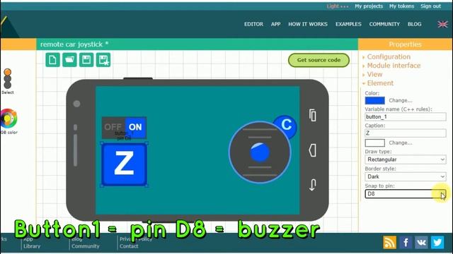 Joystick Remote Control Car Using Phone And RemoteXY