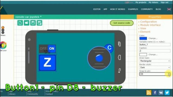 Joystick Remote Control Car using Phone and RemoteXY