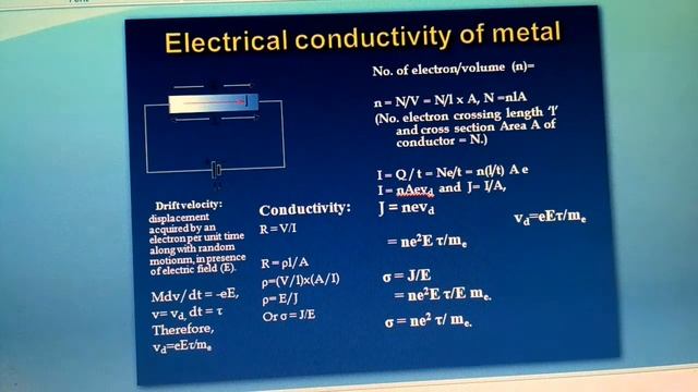 electric conductivity of metal by classical theory. смотреть онлайн