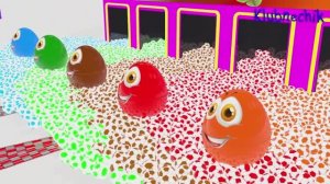 Развивающее видео для детей: Киндер Сюрприз с машинками, учим цвета и логику!