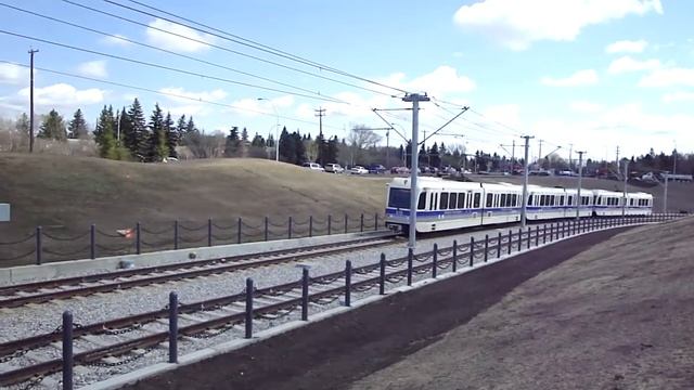 ETS - Edmonton Transit System LRT Light Rail Transit Siemens SD160 LRV cars on SLRT смотреть онлайн