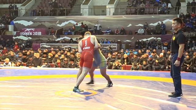 Греко-римская борьба. Чемпионат Кыргызстана-2019. 77 кг 1\8 Темирлан Бектурдиев-Мирбек Надырбеков смотреть онлайн