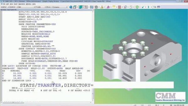 PC-DMIS Stats Transfer | CMM Tech Tips - CMMXYZ