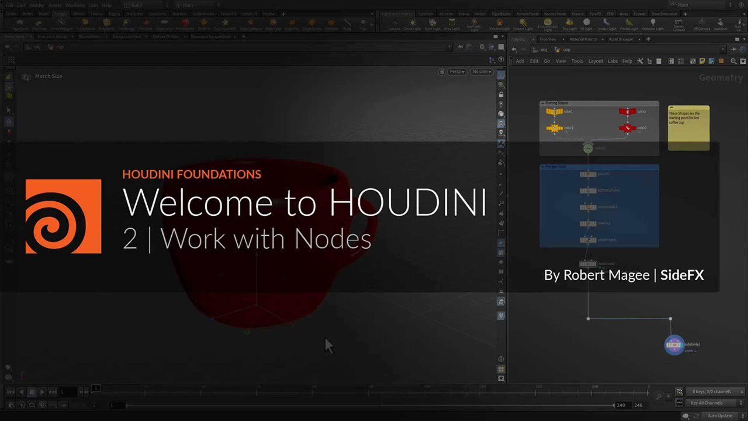 02 - Houdini 20.5 Foundations - Work with Nodes смотреть онлайн