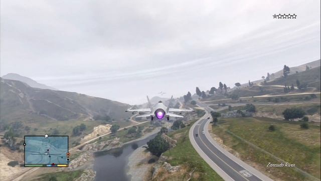 GTA V Trying to steal the Lazer Jet! PS3 Gameplay! HD смотреть онлайн