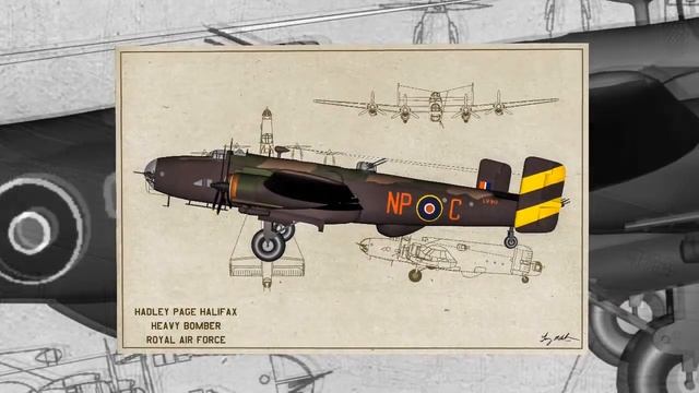 World War 2 RAF Warbird Profile Art смотреть онлайн