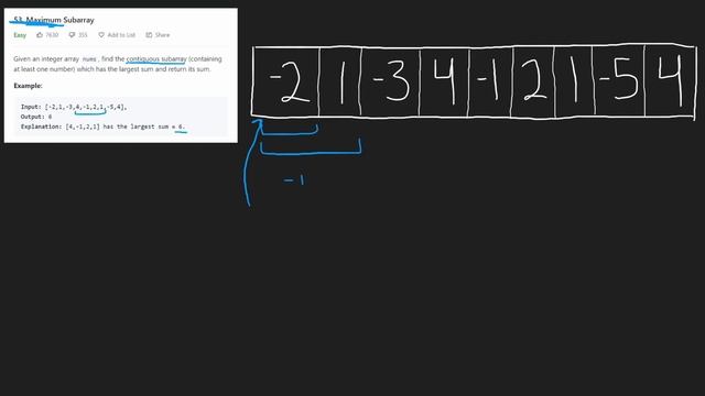 01 - Leetcode 053: Maximum Subarray (RU) смотреть онлайн