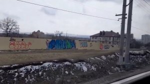 СКЖД Новопятигорск - Минутка. Из окна электропоезда ЭД9Э.