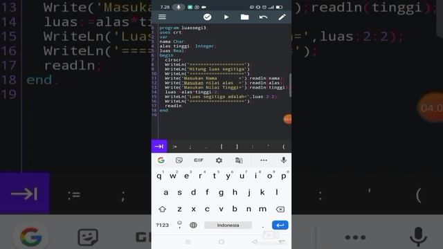 otomatis hitung segi 3 dengan pascal смотреть онлайн