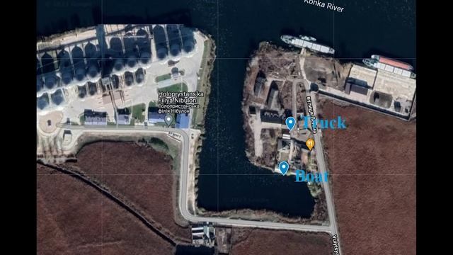 Nice Accurate Drone Drop on a Boat and a Van Near Hola Prystan, Kherson смотреть онлайн