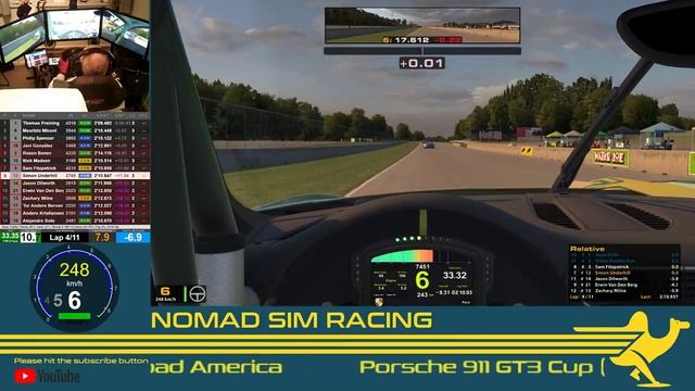 iRacing - Porsche Cup - Porsche 911 GTE (991) - Road America смотреть онлайн