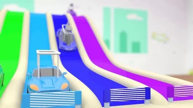 Супергерои чинят гараж, Монстр Трак, водная горка, Цвета для детей, Детские стишки для детей смотреть онлайн