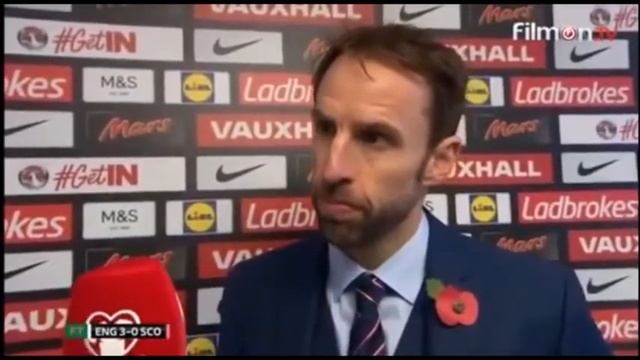 интервью Гарета Саутгейта Англия - Шотландия 3-0 (11.11.2016) смотреть онлайн