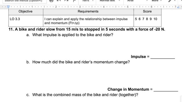 Physics Topic 3 Cycle 1 Momentum & Impulse Example Problems смотреть онлайн