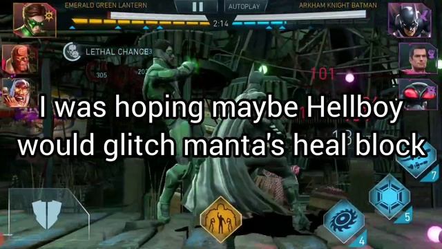 Does Hellboy Heal From Black Manta Dot Damage? - Injustice 2 Mobile смотреть онлайн