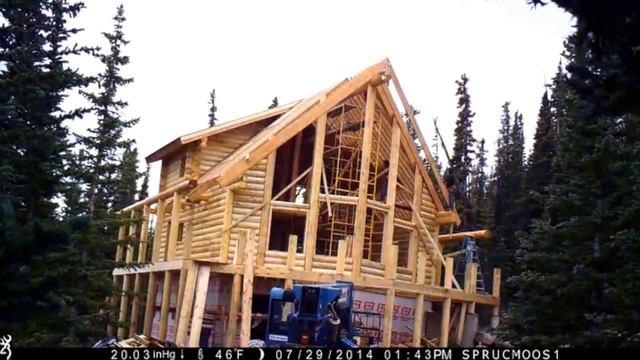 Log Home Construction Time Lapse смотреть онлайн