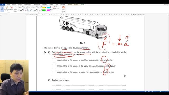 Force (Newton's 2nd Law) Practice Question - IGCSE Physics Ch.2 (Part 15) смотреть онлайн