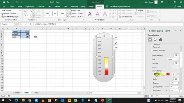 Advanced Thermometer Chart in Excel 2016 смотреть онлайн