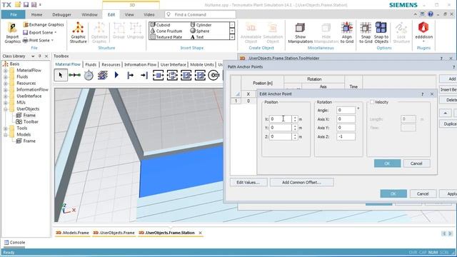 Tecnomatix Plant Simulation - 3D Animatable Objects (Урок 11 - Анимируемые объекты)