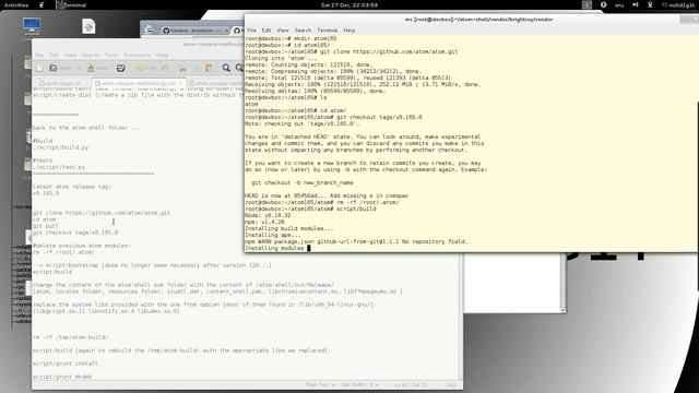 Nulld1g1t compiles the Atom text editor for Debian 7 64bit stable PART2 :) смотреть онлайн
