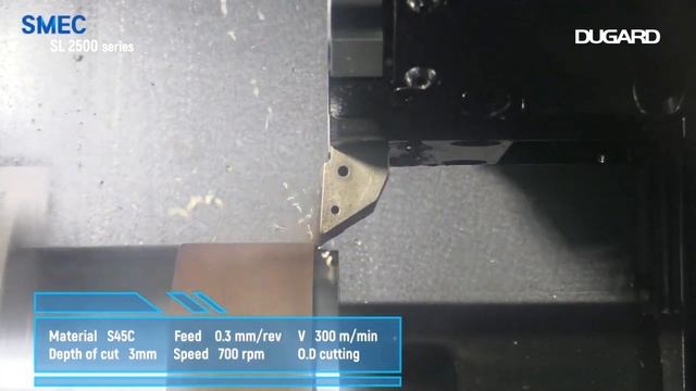 SMEC SL2500 Lathe Cutting Demo смотреть онлайн
