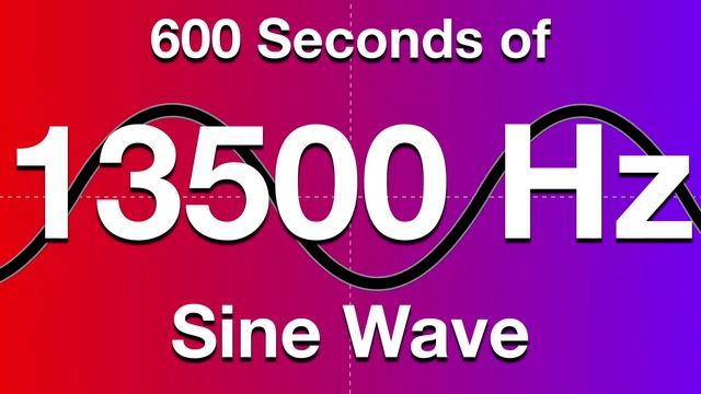 13500Hz (13.5kHz) Sine Wave Test Tone - 600 Seconds (10 Minutes)