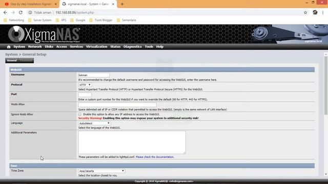 Basic Configuration XigmaNAS + SSH Server смотреть онлайн