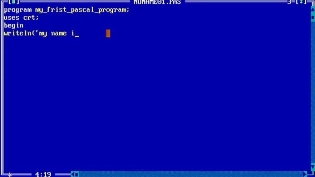 YOUR FIRST PASCAL PROGRAM смотреть онлайн